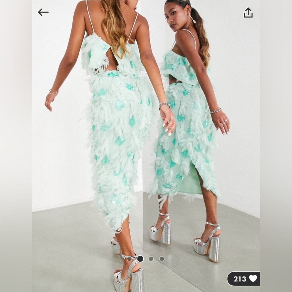 🤍🤍ASOS Sequin Mesh NWT Skirt Set🤍🤍